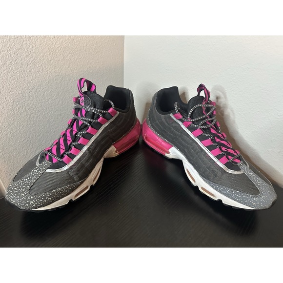 Nike Air Max 95 Premium Fog Pink Panther Spackle Shoes Gray Mens Size 13 - Picture 3 of 10